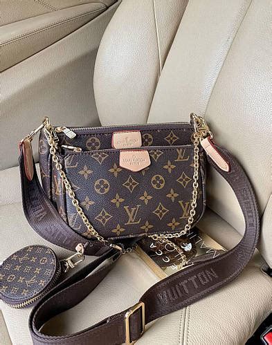 Сумка Louis Vuitton 3 в 1 коричнева сумка клатч Луї Вітон люкс шкіра ...