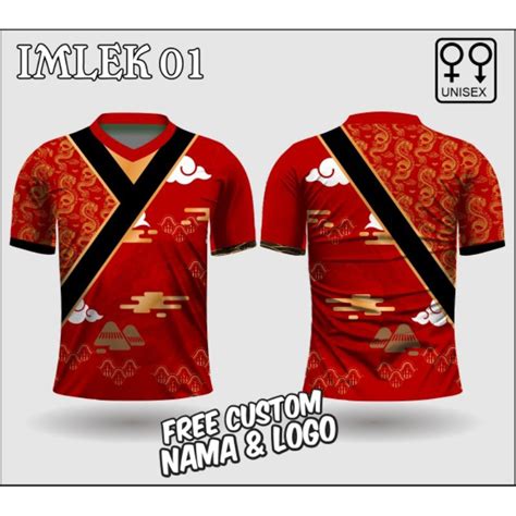 Jual Kaos Imlek Jersey Imlek Shio Naga Baju Imlek Gong Xi Fa Cai Kaos