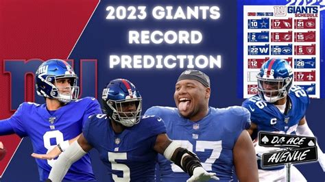 2023 New York Giants Record Prediction Youtube