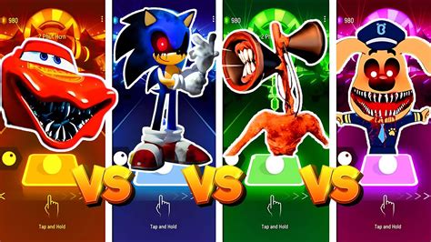 Mcqueen Exe Vs Sonic The Hedgehog Exe Vs Siren Head Vs Sheriff Labrador