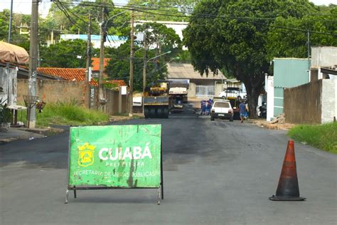 Prefeitura De Cuiab Inicia Recapeamento De Mais Uma Etapa Do Bairro