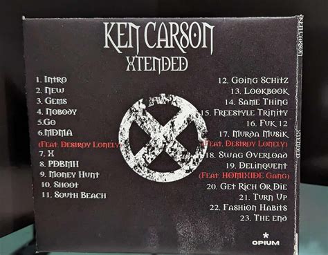 Custom Ken Carson Xtended Cd Etsy