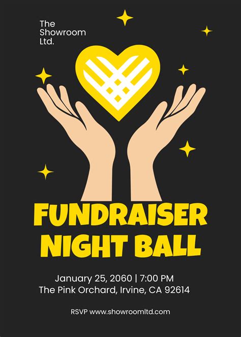 Creative Fundraising Invitation Template Edit Online And Download