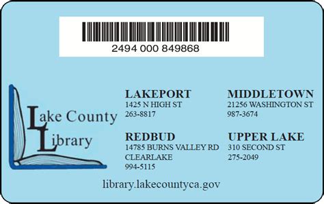 Library Cards | Lake County, CA