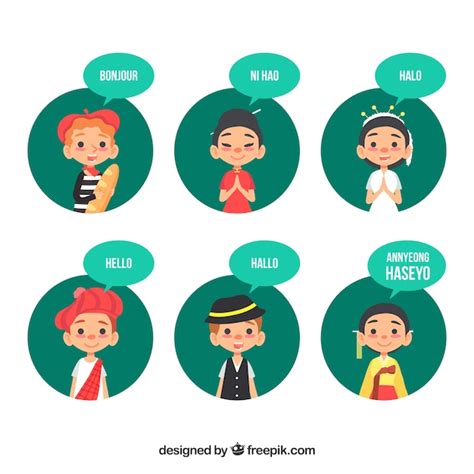 Free Vector Hand Drawn People Speaking Different Languages