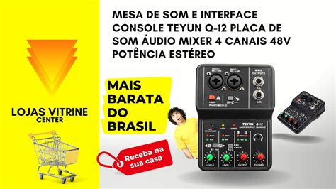 Mesa Teyun Q Placa De Som Udio Mixer Placa Som Console Interface