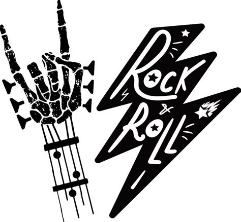 Rock N Roll Svg Rock And Roll Music Svg Guitar Svg Rock Hand Svg Rock Hand Sign Svg Heavy