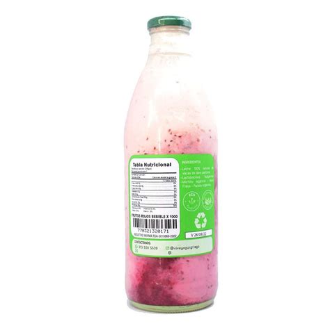 Yogurt Griego Bebible Sabor Frutos Rojos X1000ml Vive Vita Integral