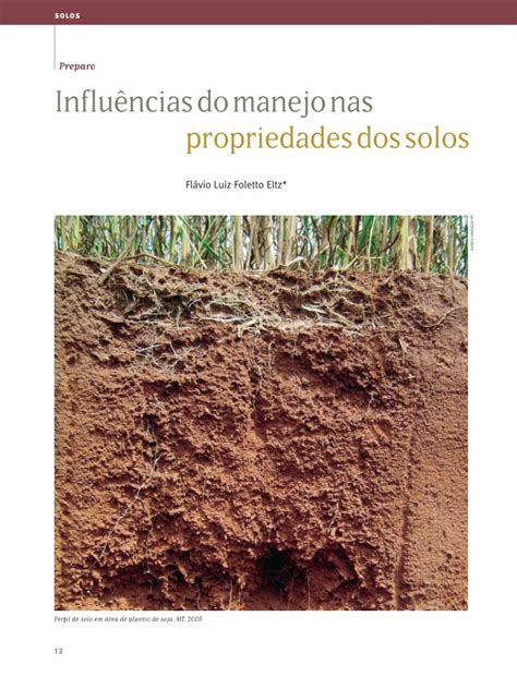 PDF Preparo Influências do manejo nas propriedades dos solos de