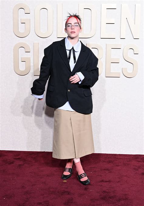 Billie Eilish Dons Edgy Willy Chavarria Look At Golden Globes 2024