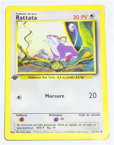 Rattata Set De Base Pv Wizards Edition Carte Pokemon