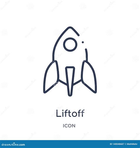 Liftoff Linear Icon Modern Outline Liftoff Logo Concept On Whit