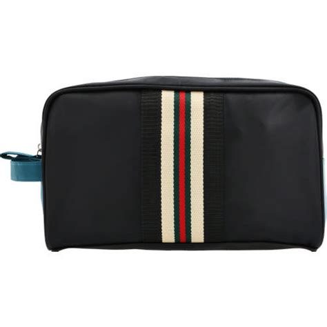 Clicks Mens Blackgreen And Red Toiletry Bag Extra Large Clicks