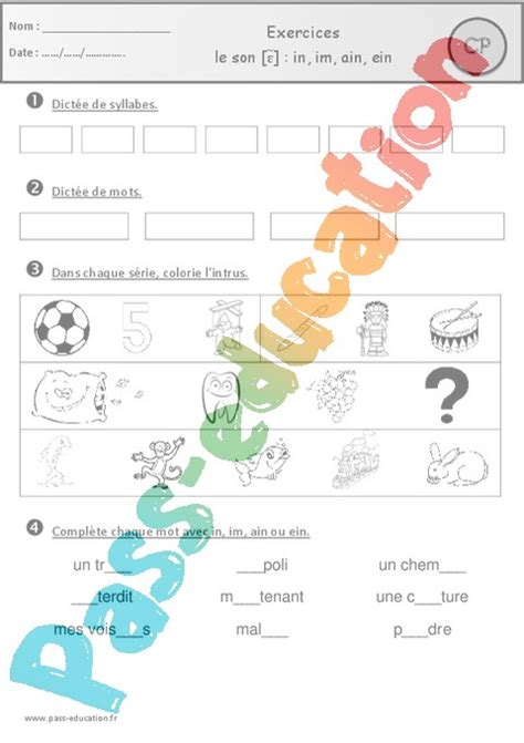 Exercice Ein Ien Son Complexe Confusion Cp Cycle Pass Education