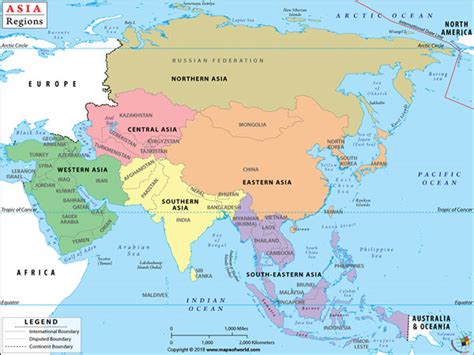 Asia Political Map Regions