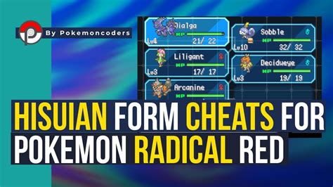 Cool Hisuian Form Pokemon Cheats For Pokemon Radical Red 100 Working