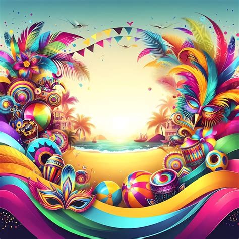 Background Vibrant Colors of Brazilian Carnival | Premium AI-generated ...