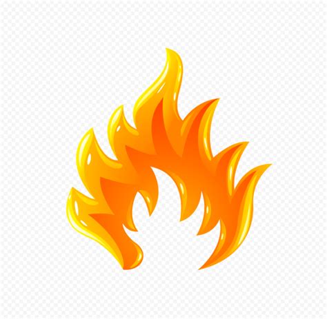 Clipart Cartoon Blazing Torch Flame Fire Icon PNG Citypng