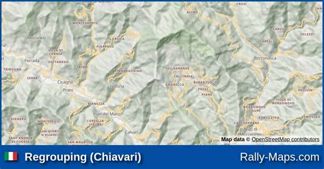 Regrouping Chiavari stage map Rally Città di Chiavari 2006