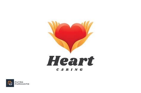 Heart Caring Logo Template Branding And Logo Templates Creative Market