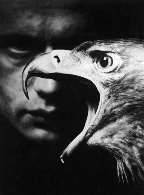 Black Eagle Horror Man White Crow Bandw Black And White