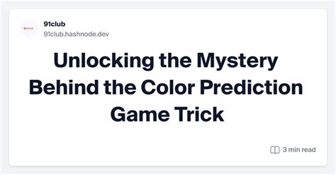 Unlocking The Mystery Behind The Color Prediction Game Trick