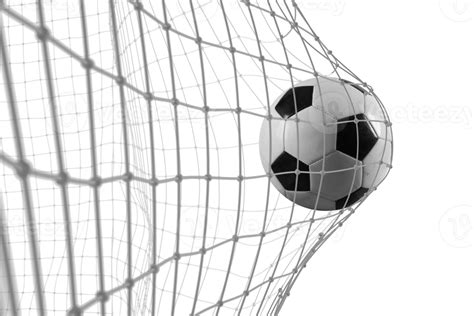 Soccer Ball Scores A Goal On The Net In A Football Match 21081792 PNG