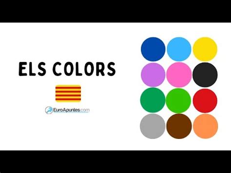 CATALÀ PER A NENS ELS COLORS CATALÁN PARA NIÑOS LOS COLORES YouTube