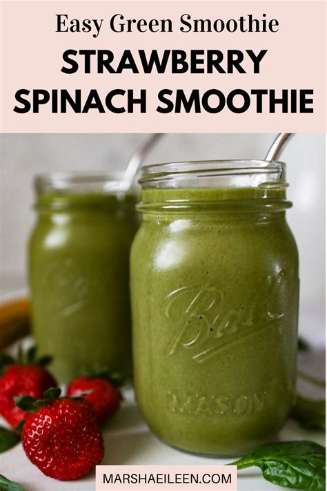 Strawberry Spinach Smoothie Recipes Artofit