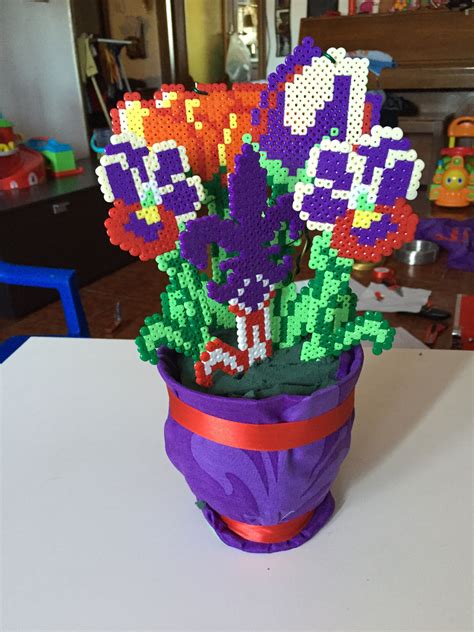 Flowerpot Hama Beads By Daria Damatti Perler Beads Flower Pots Hama