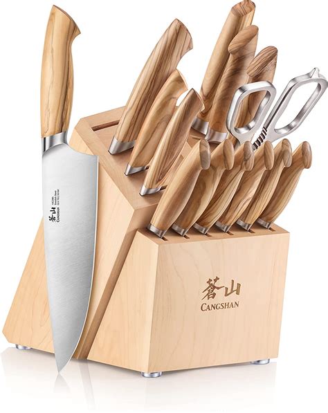 Amazon Cangshan Oliv Series Piece Knife Block Set Forged