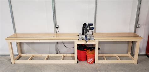 Basic Miter Saw Station Workbench Digital Build Plans Diy Etsy