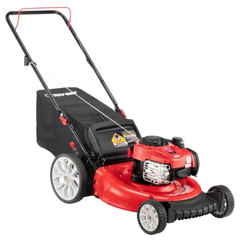 Troy Bilt Cc Briggs Stratton Gas Push Lawn Mower With Rear Bag And