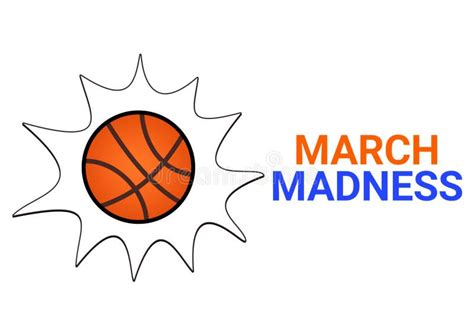 Illustration For March Madness Basketball Tournament Stock Illustration