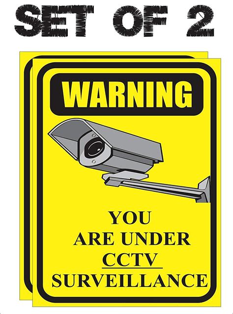 Kreepo Warning You Are Under Cctv Surveillance Sticker Pack Of 2