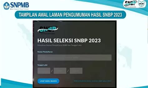 Pengumuman SNBT 2023 Kapan Di Mana Dan Jam Berapa Ini Link Cek Hasil