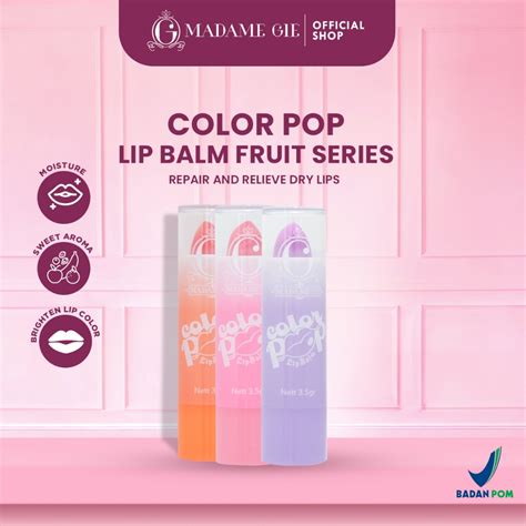 Jual Madame Gie Color Pop Lip Balm Fruity Series Shopee Indonesia