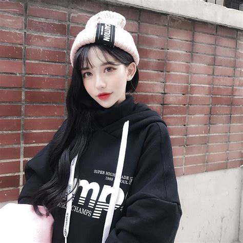 Korean Girl Rpw Port Girl Aesthetic Hoodie Hoodie Fashion Stylish