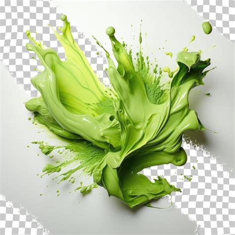 Premium Psd Green Paint Splatter On A Transparent Background
