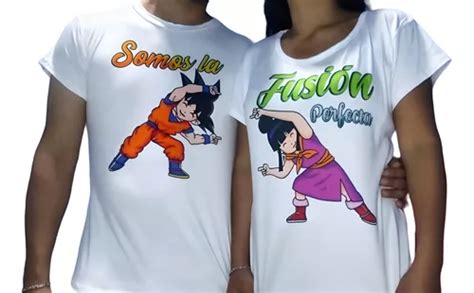 Playeras Pareja Goku Milk 14 Febrero Novios Cuotas sin interés