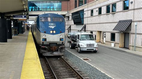 Amtraks Lake Shore Limited Train Departs For Boston At Albany