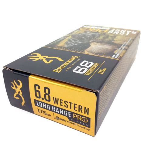 Browning 6 8 Western Ammo Long Range Pro Hunter 175 Gr Sierra Tipped Rifle Ammunition At