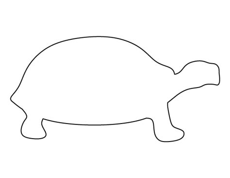 Printable Tortoise Template for Crafts and Stencils