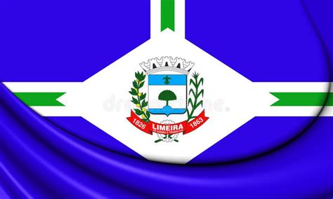 Flag Of Limeira City Sao Paulo State Brazil Stock Illustration