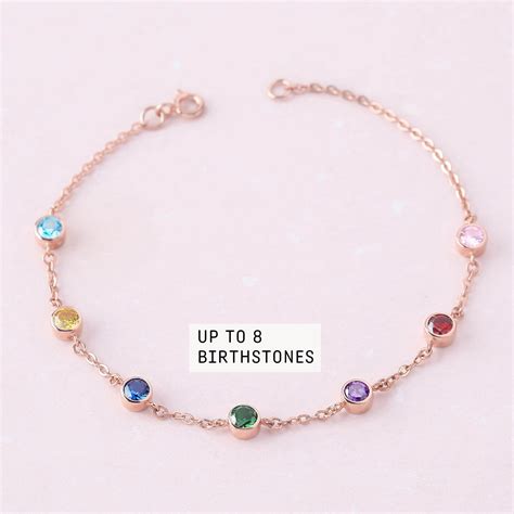 Grandma Birthstone Bracelet Personalized Grandma T Nana Etsy Uk