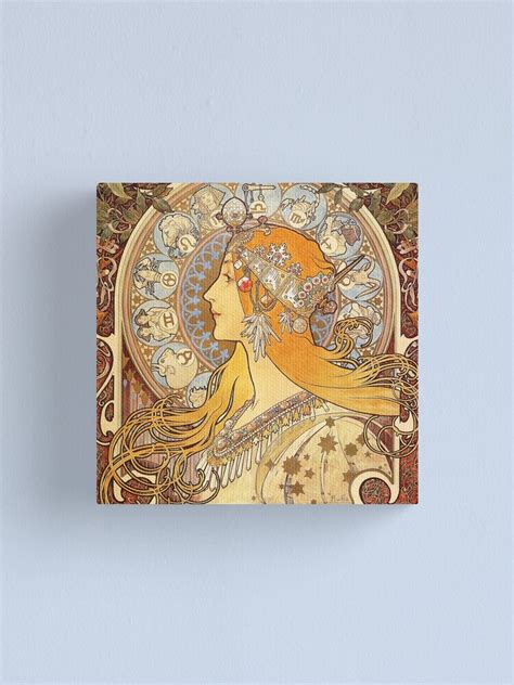 Alphonse Mucha Zodiac Art Nouveau Woman Canvas Print For Sale By