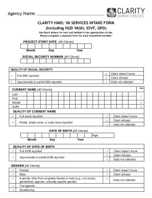 Fillable Online HMIS SSVF Program Exit Form Fax Email Print PdfFiller