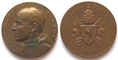 Vatikan Medaillen Pius Xii Bronze Medal Holy Year By A Hartig