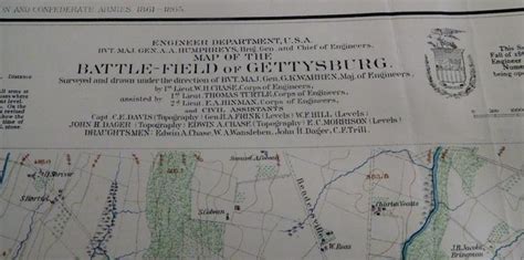 Lot Vintage Battle Of Gettysburg Civil War Atlas Map Julius Bien