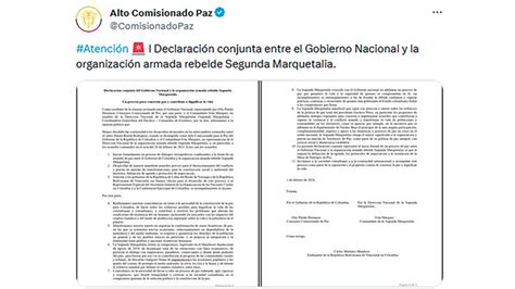 Gobierno Inició Formalmente Proceso De Paz Con La Segunda Marquetalia